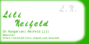lili neifeld business card